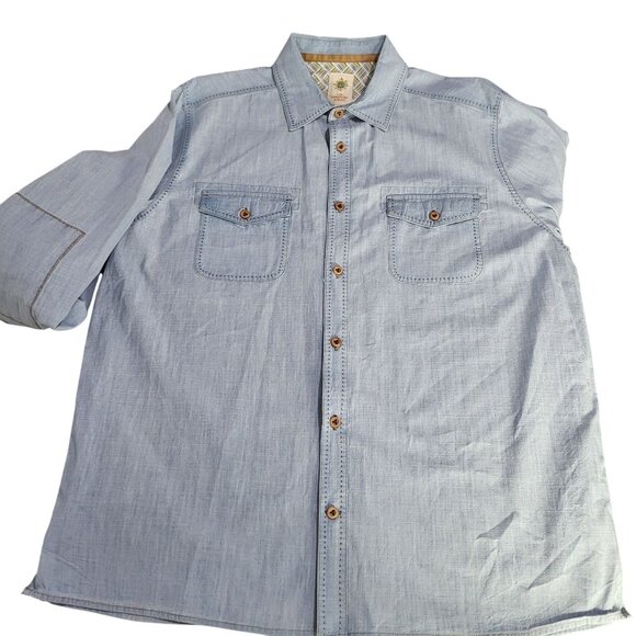 THE TERRITORY AHEAD Mens XL Sunset Roper Chambray Shirt Country Cowboy Southwest - Picture 3 of 8